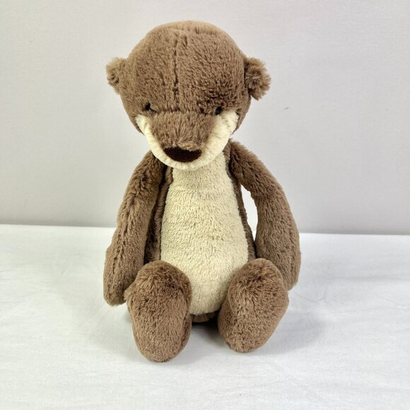 JellyCat Medium Bashful Otter Plush 11" Rare Retired Soft - Picture 1 of 8